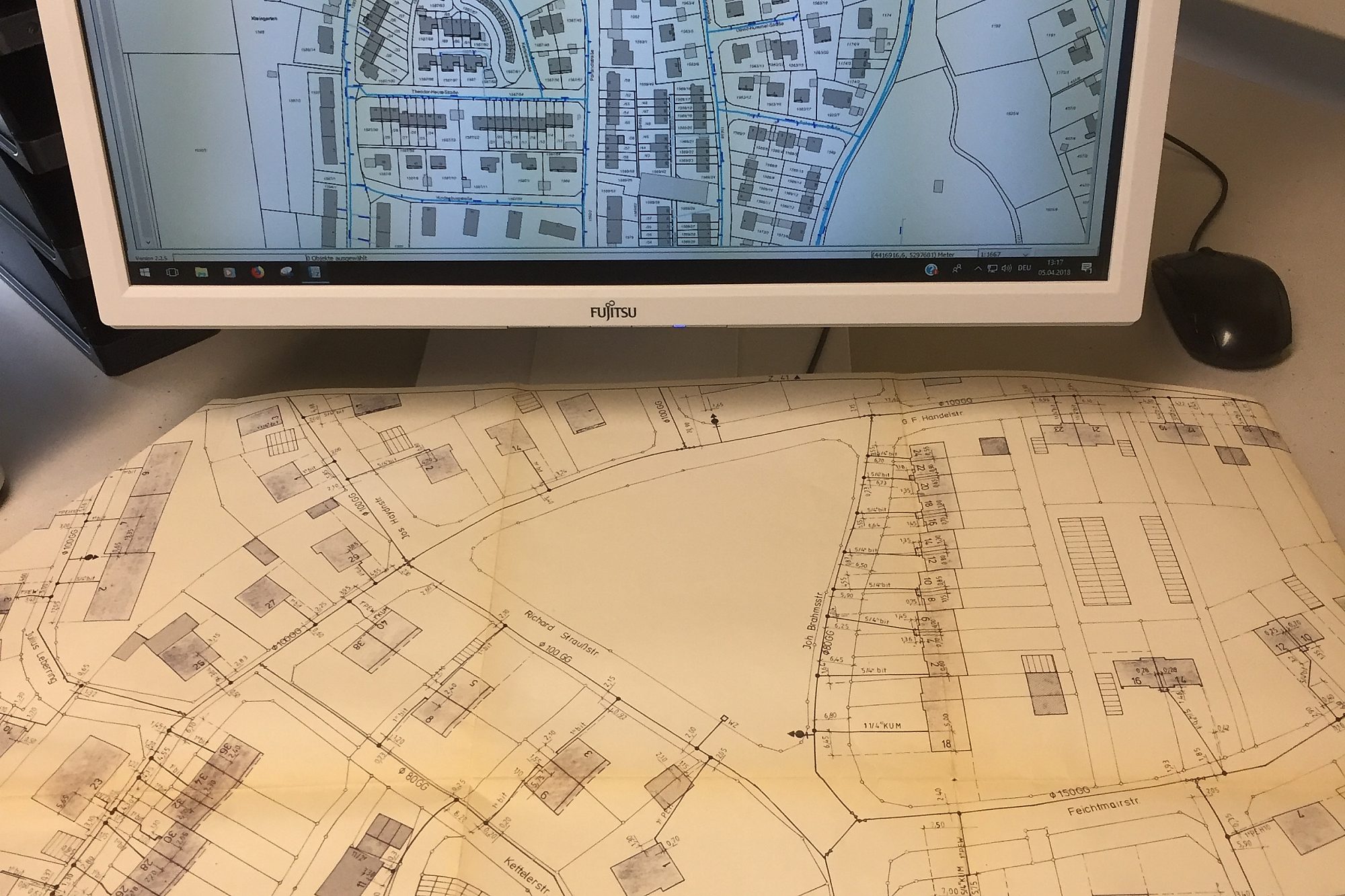 Plan Auf Papier Und Digitalisiert C Stadtwerke Schongau